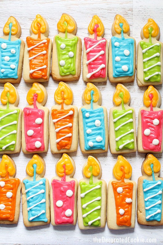 BIRTHDAY CANDY COOKIES fun food idea for birthdays