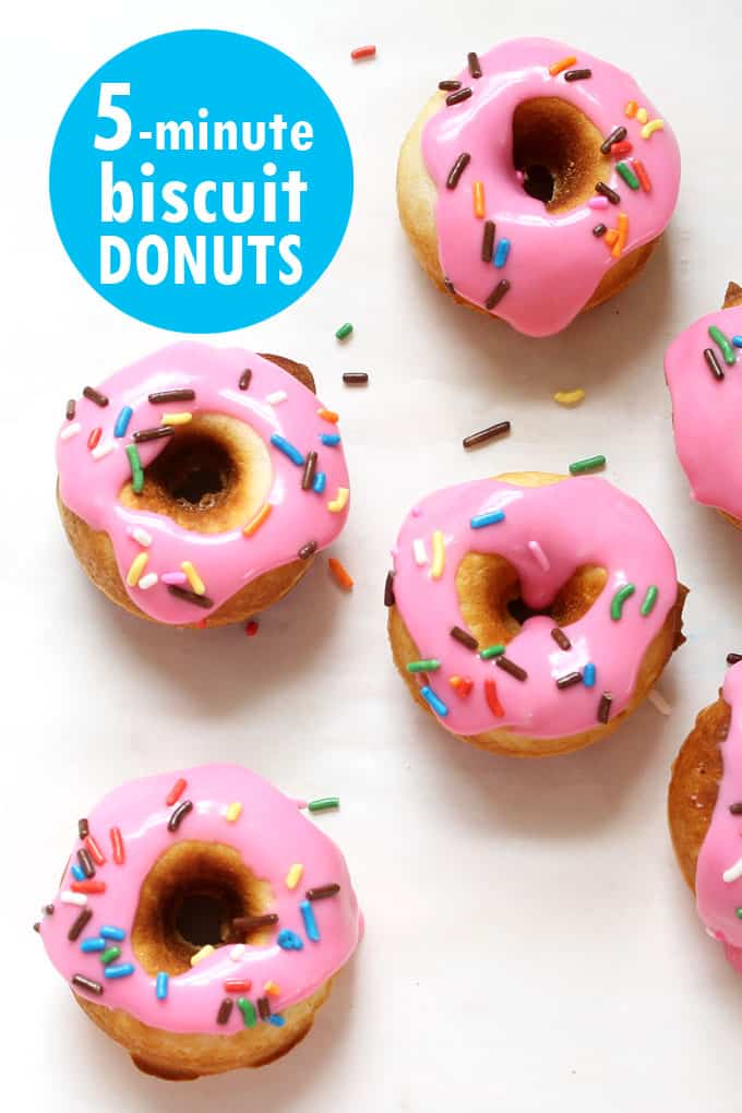 How to make 5-minute biscuit donuts in the Babycakes Donut Maker #biscuits #donuts #donutmaker 