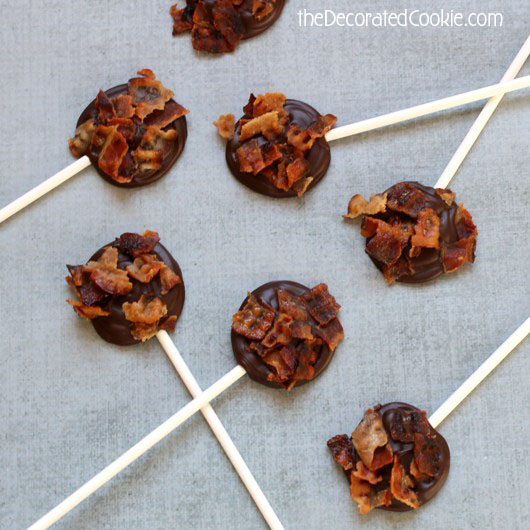 how to make bacon chocolate pops