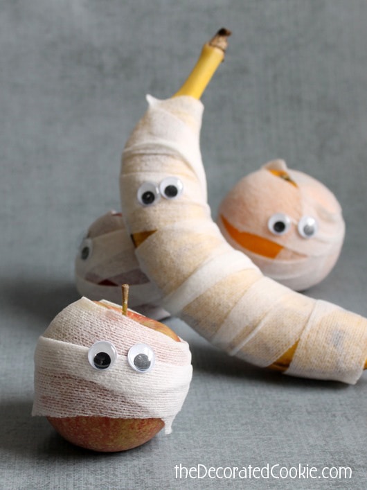 mummy fruit for Halloween