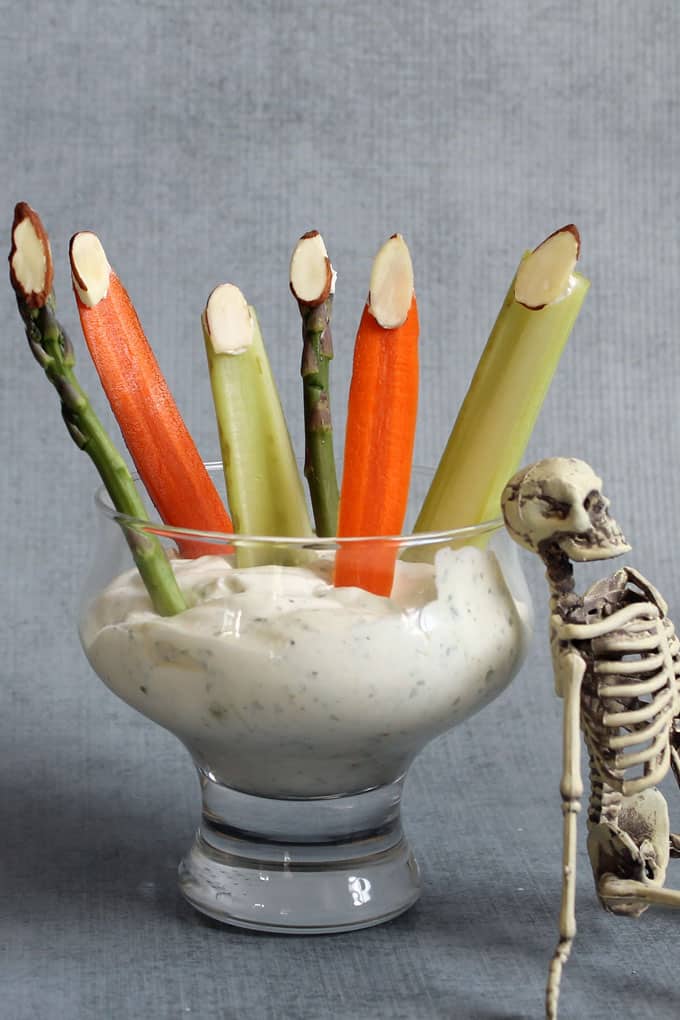 Healthy Halloween treats and snacks: Vegetable fingers 