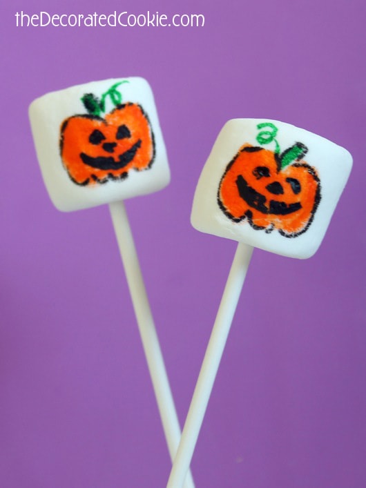 Jack O' Lantern Halloween marshmallows