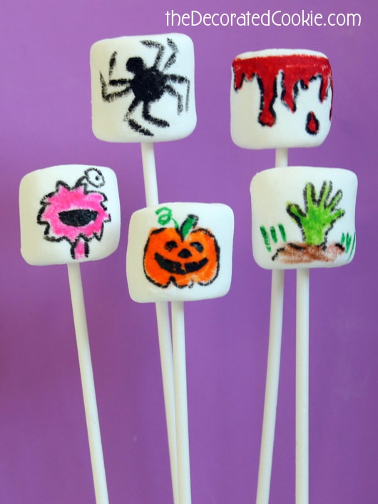 halloween marshmallow pops