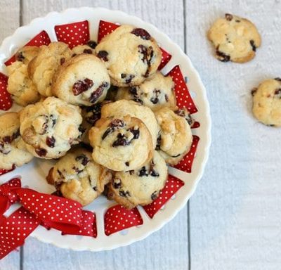 white chocolate cranberry cookies, the easiest baking you'll do this Christmas season