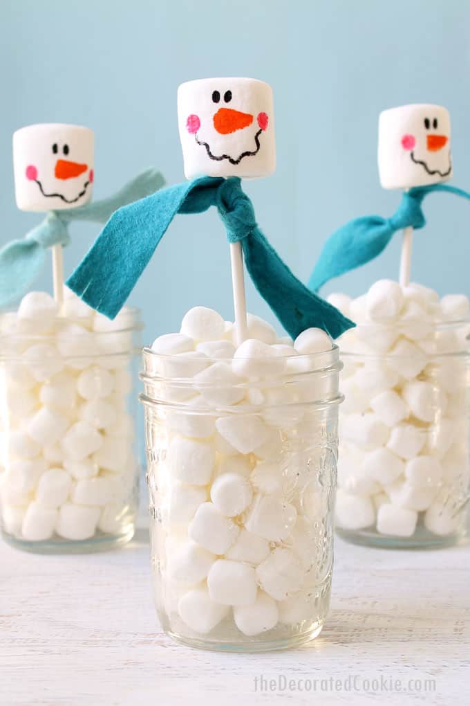 MARSHMALLOW SNOWMAN PLACEHOLDERs