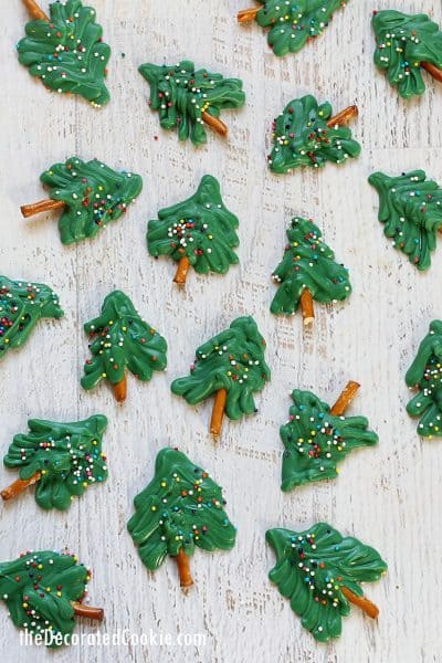 mini chocolate Christmas trees