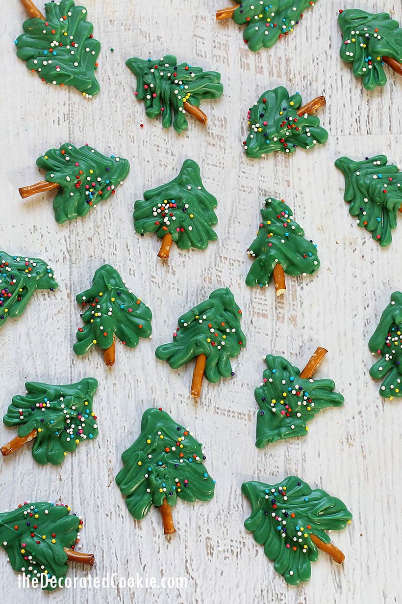 mini chocolate Christmas trees 