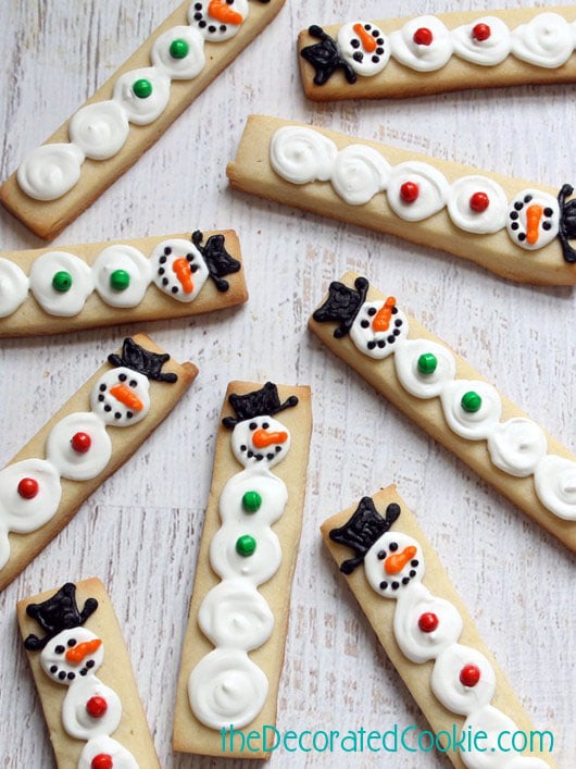 how to make snowmen cookie sticks AND a snowman box game