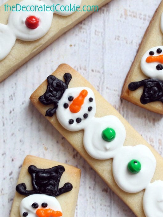 snowman cookie sticks