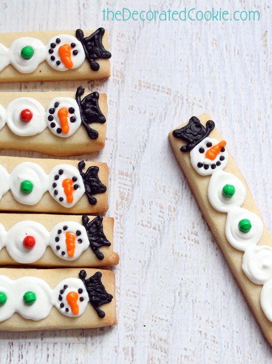 snowman cookie sticks