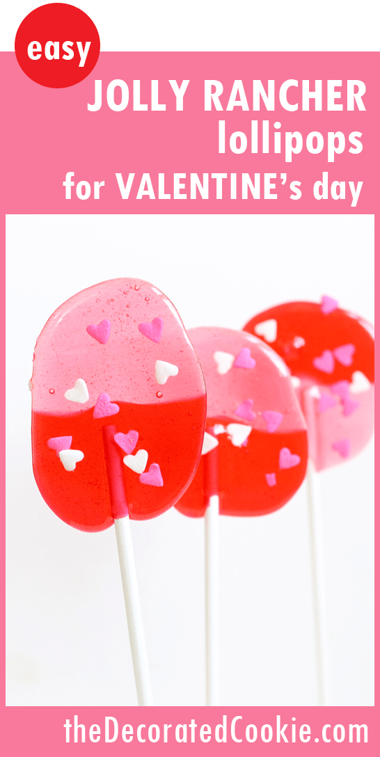 EASY Jolly Rancher Valentine's Day lollipops