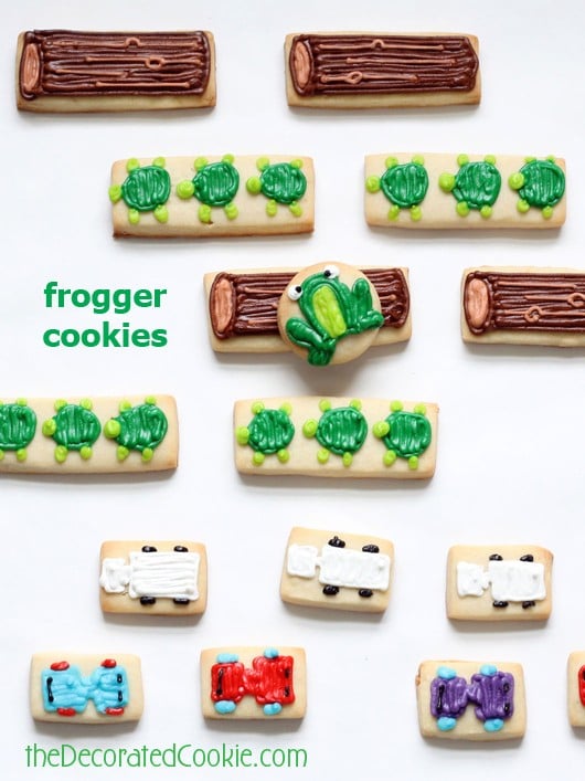 Frogger cookies 