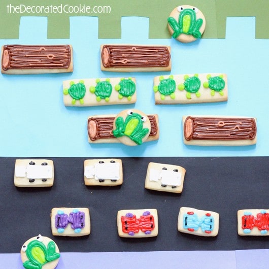 Frogger cookies