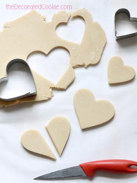 heart half cookies