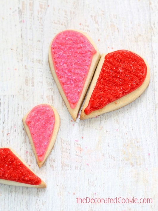 "you complete me" heart cookies for Valentine's Day