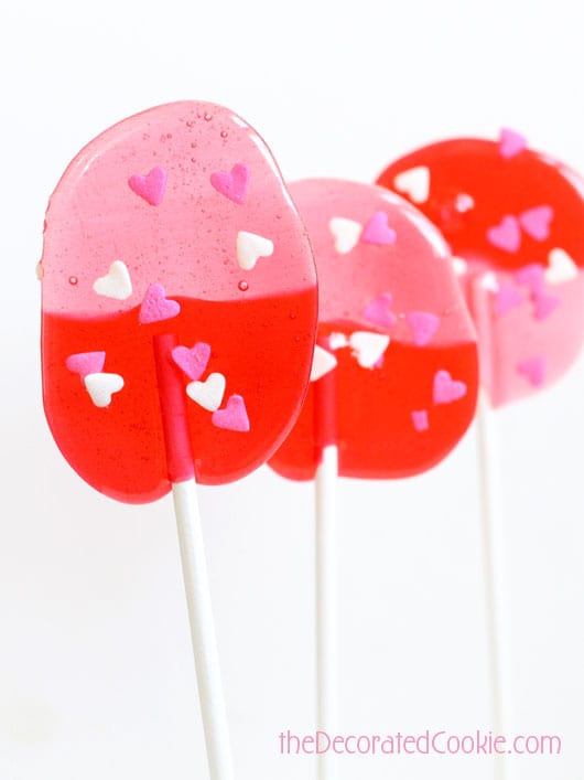 EASY Jolly Rancher Valentine's Day lollipops