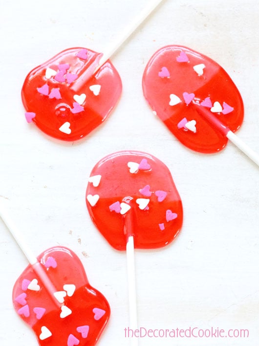 EASY Jolly Rancher Valentine's Day lollipops