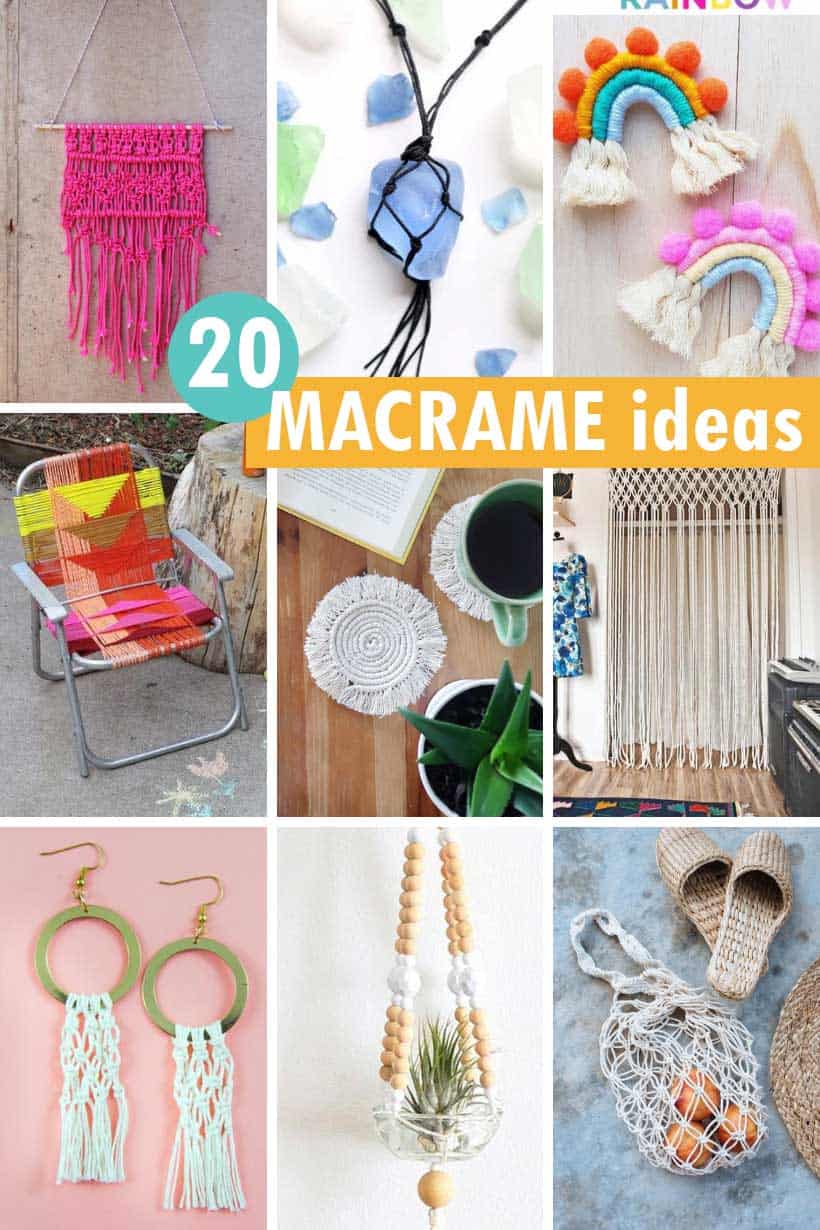 20 macrame projects collage 