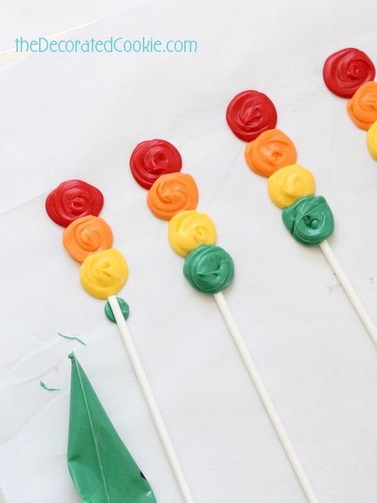 how to make rainbow candy pops 