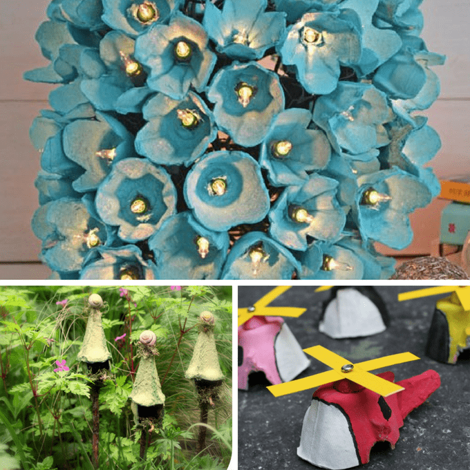 roundup of amazing egg carton crafts for kids and adults