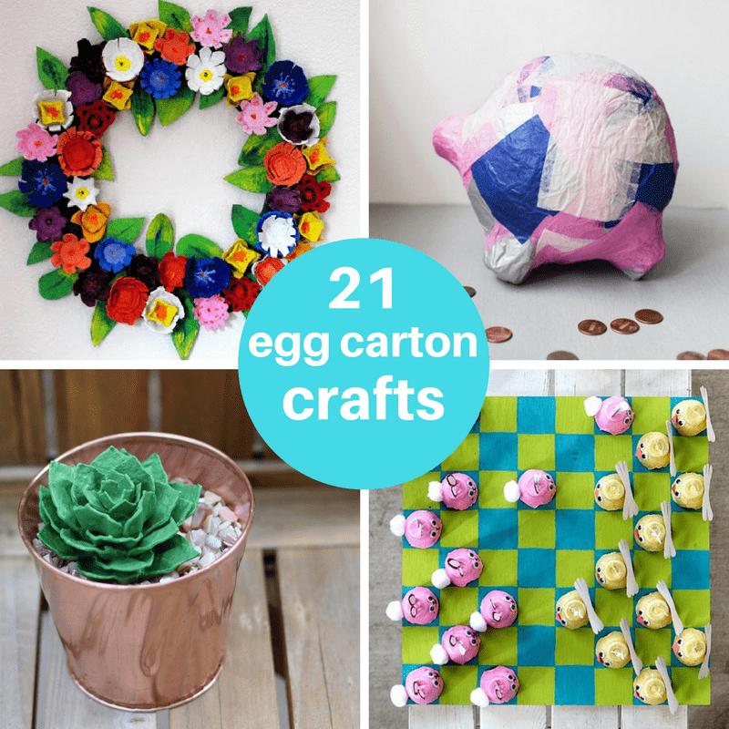 roundup of amazing egg carton crafts for kids and adults