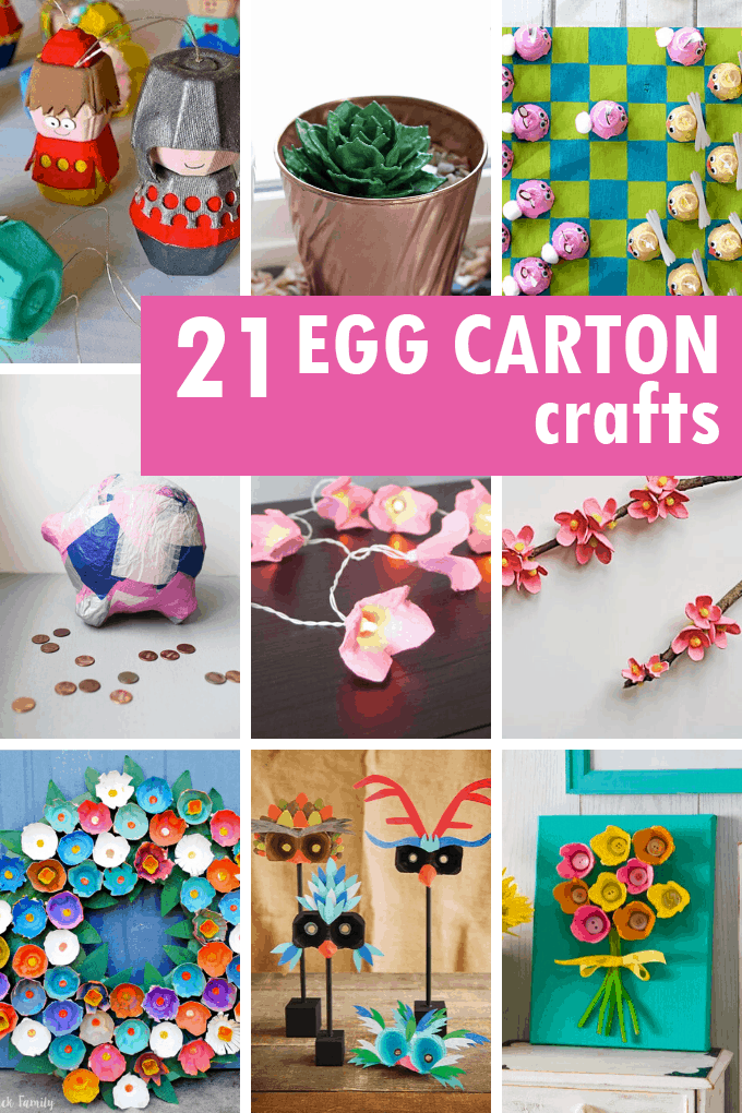 egg carton crafts collage