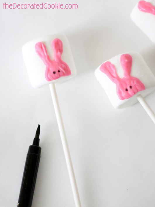 bunny marshmallow pops