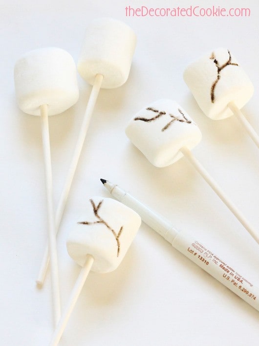 cherry blossom marshmallow pops