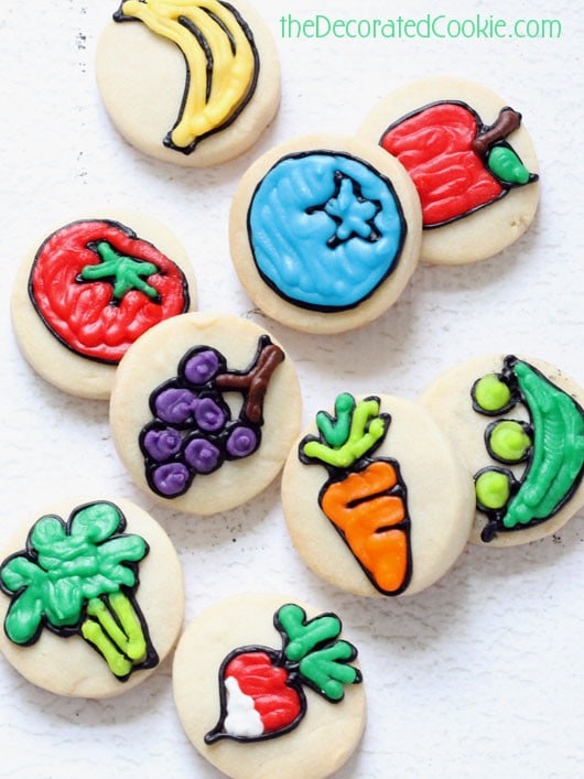 bite-size fruit and vegetable cookies