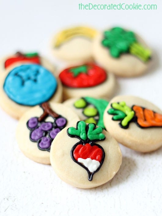 bite-size fruit and vegetable cookies