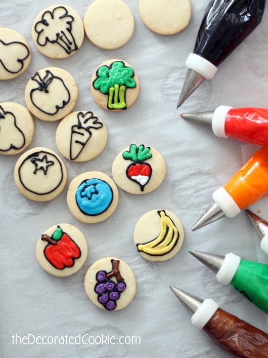 bite-size fruit and vegetable cookies