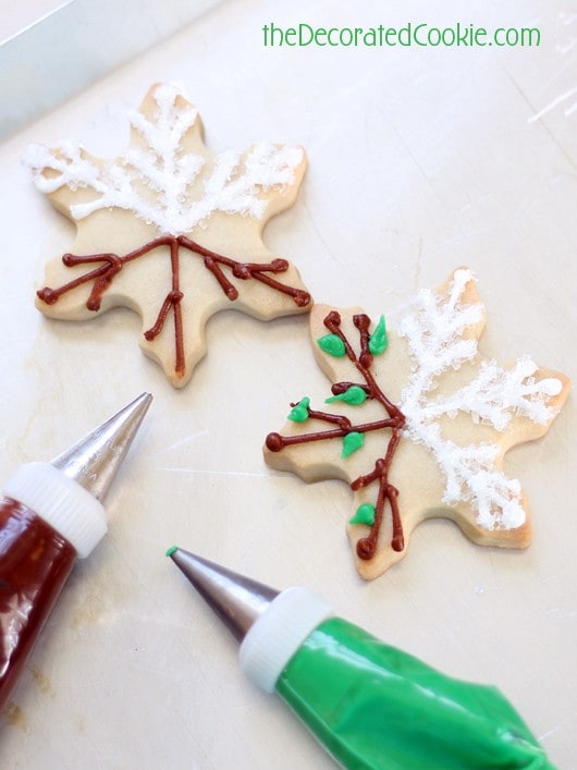 winter to spring snowflake cookies