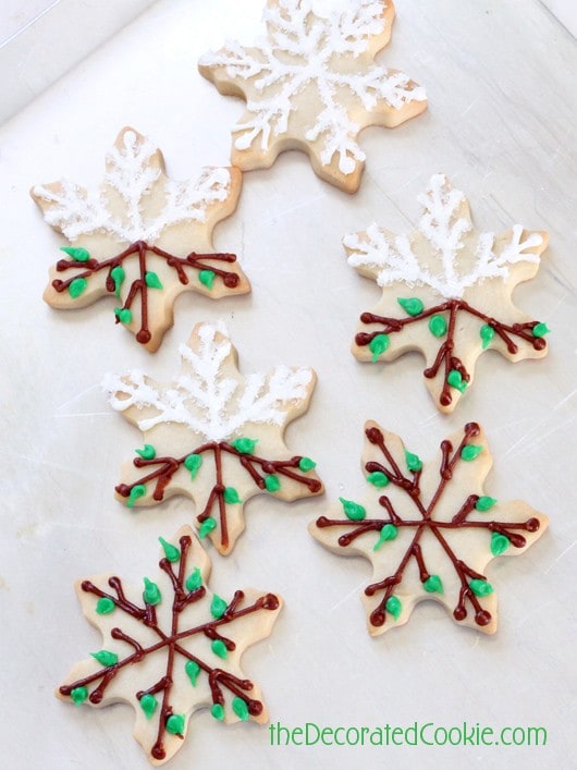 winter to spring snowflake cookies