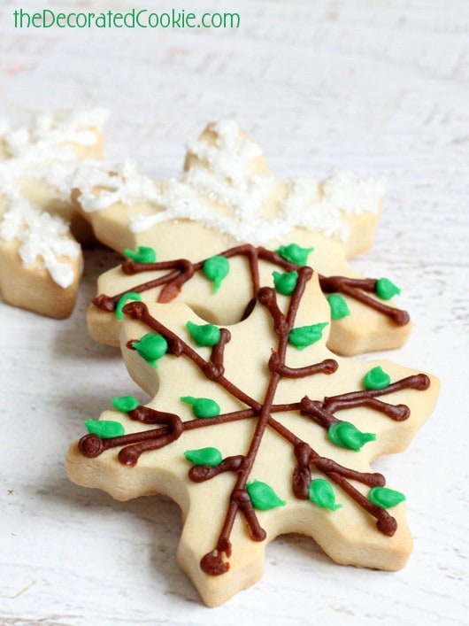 winter to spring snowflake cookies