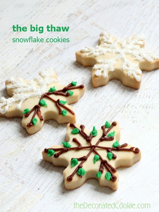 the thaw: winter-to-spring snowflake cookies