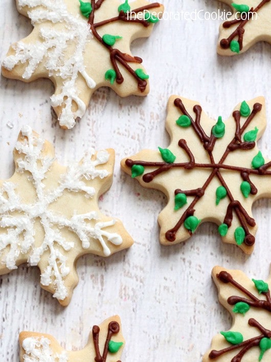 winter to spring snowflake cookies