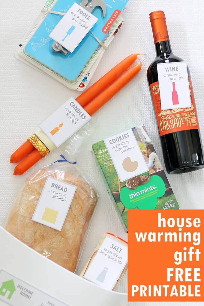 Traditional Housewarming Gift Idea With, Housewarming Basket With Bread Salt Wine