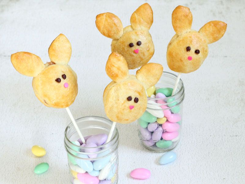 jam-filled Pillsbury crescent roll bunny pops for Easter
