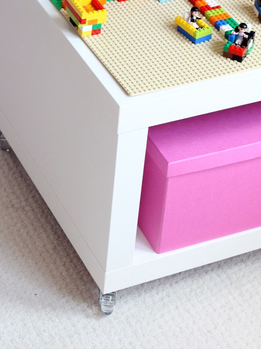 This easy LEGO table IKEA hack is a play table and storage all in one