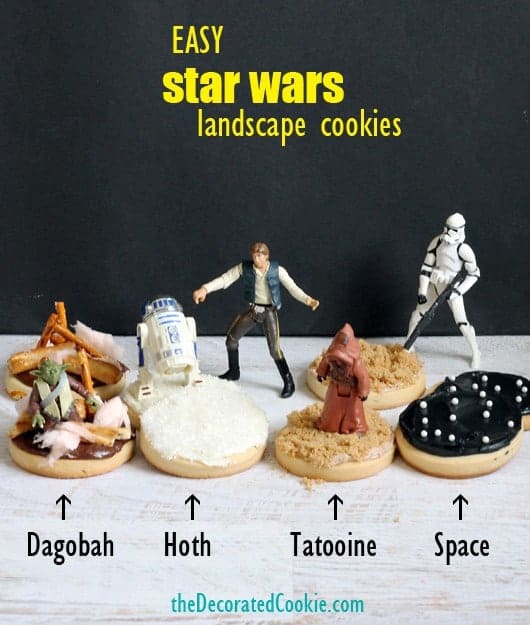 easy Star Wars landscape cookies