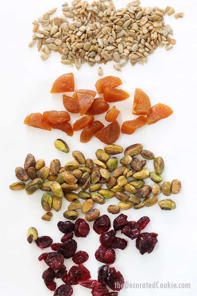 dried fruits, nuts, and seeds