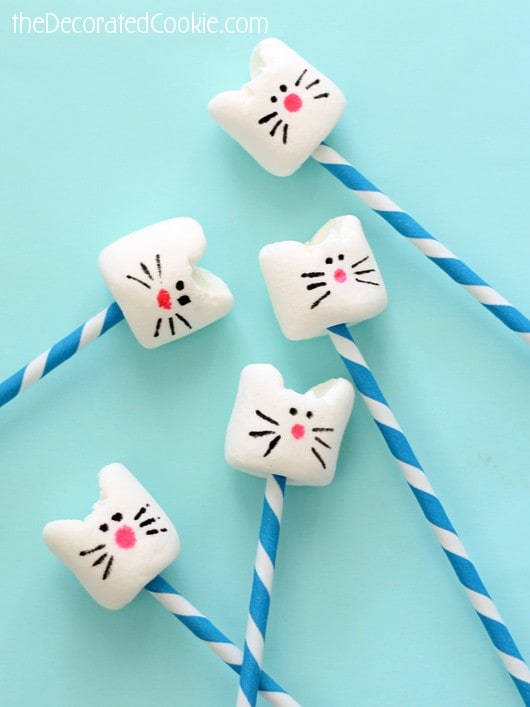 simple kitty cat marshmallows