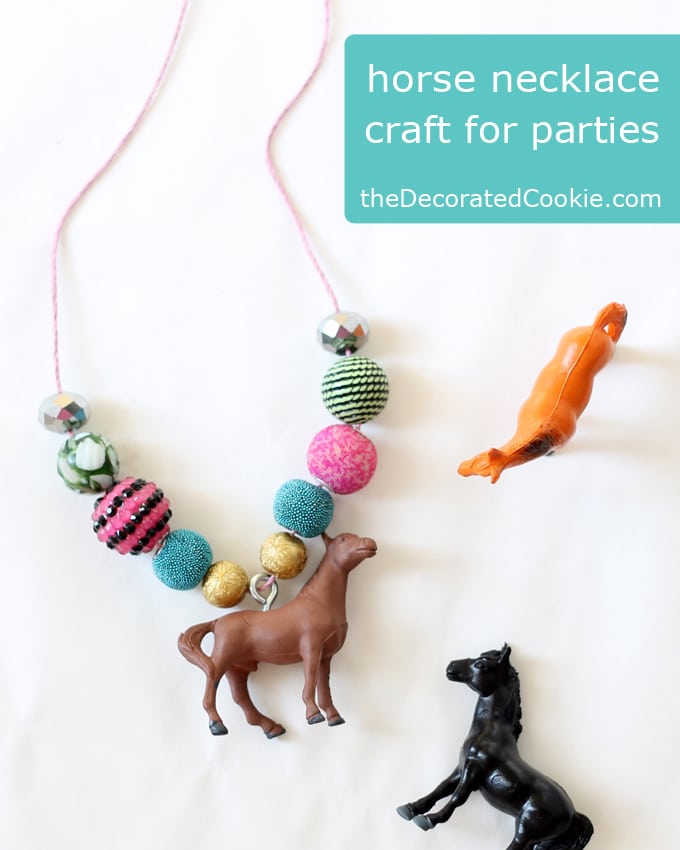 horse necklace craft for parties