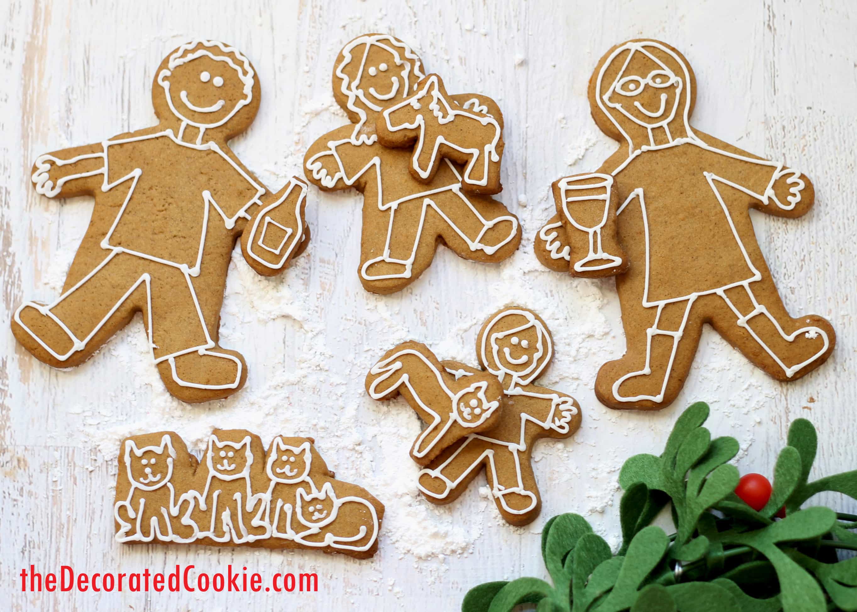 gingerbread family Christmas card idea 