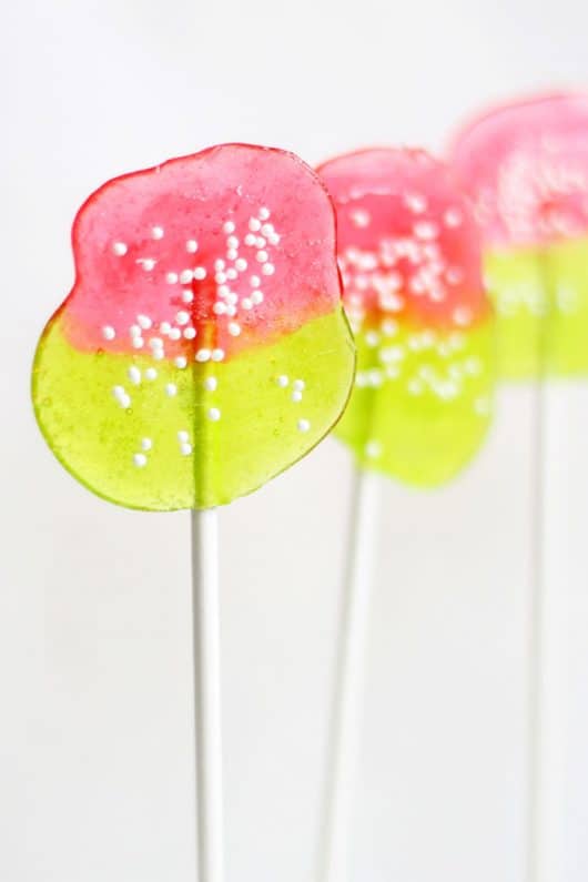 Christmas Jolly Rancher lollipops -- an easy food craft for kids