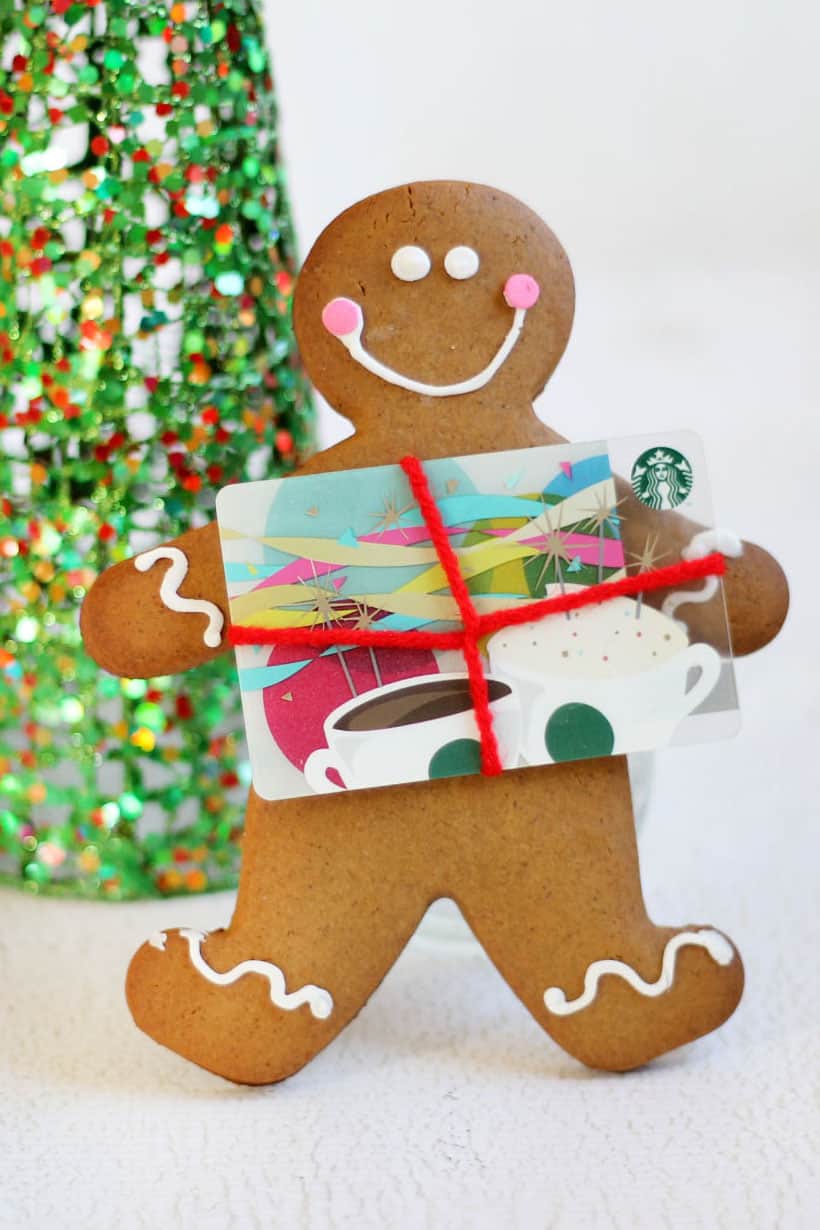 gingerbread man cookie gift card holder 