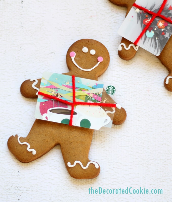 gingerbread man gift card holder 
