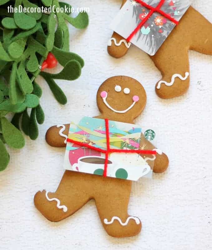 gingerbread man gift card holder 