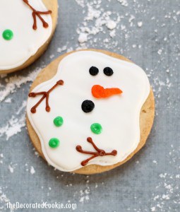 Easy melted snowman cookies: How to decorate holiday cookies