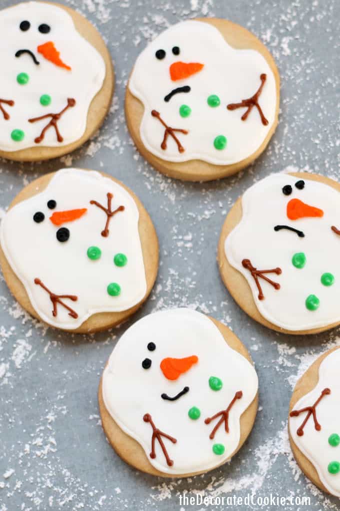 Easy melting snowman cookies: How to decorate holiday cookies